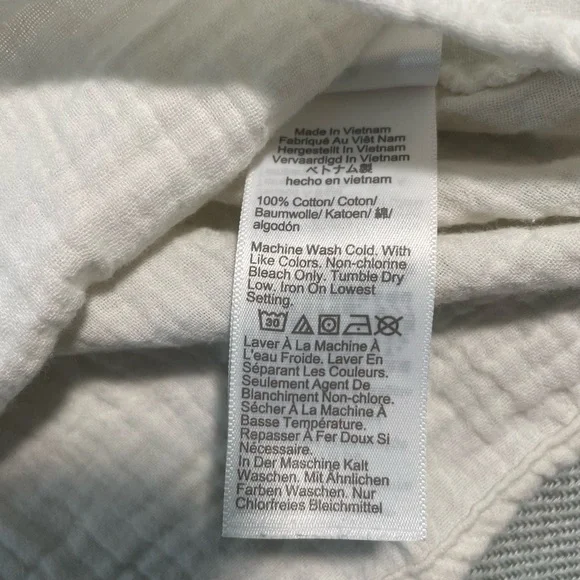 J. Crew Factory Cream Ruffle Sleeve Gauzy Blouse (Large / L) - Picture 6 of 6